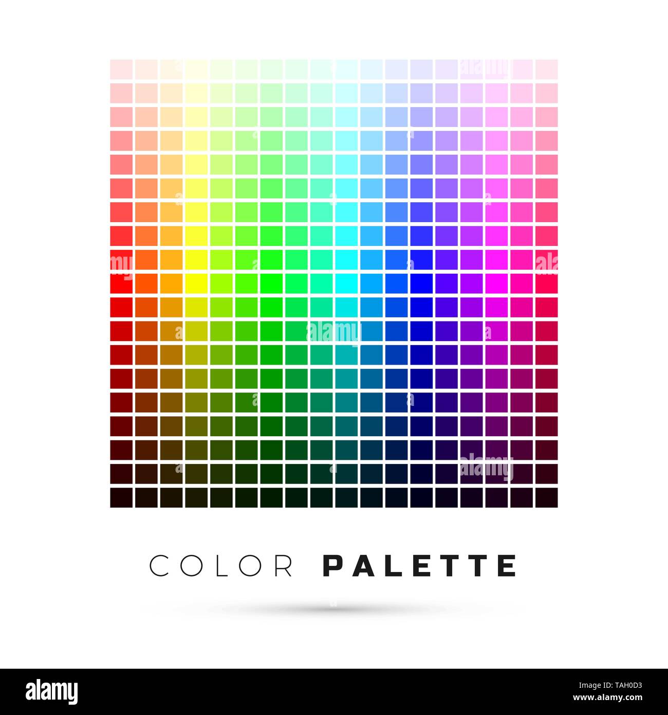 Colorful palette. Set of bright colors of rainbow palette. Full spectrum of colors. Vector illustration Stock Vector