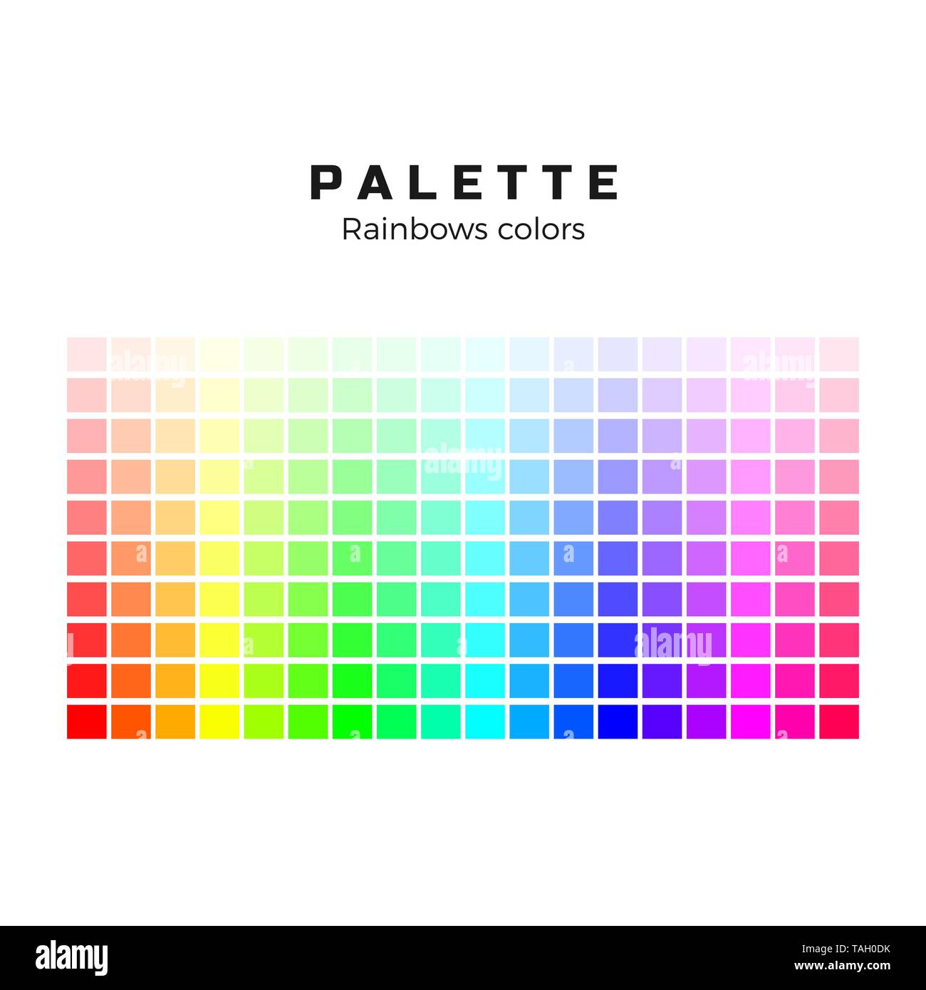 Discrete set of rainbow shades. Bright color spectrum. Vector illustration Stock Vector