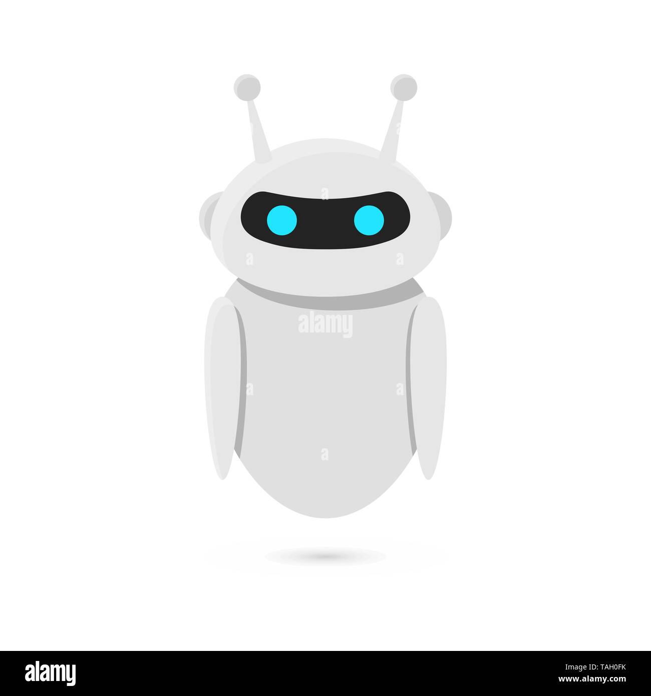 Robot isolated on white background. Bot design. Vector illustration Stock Vector