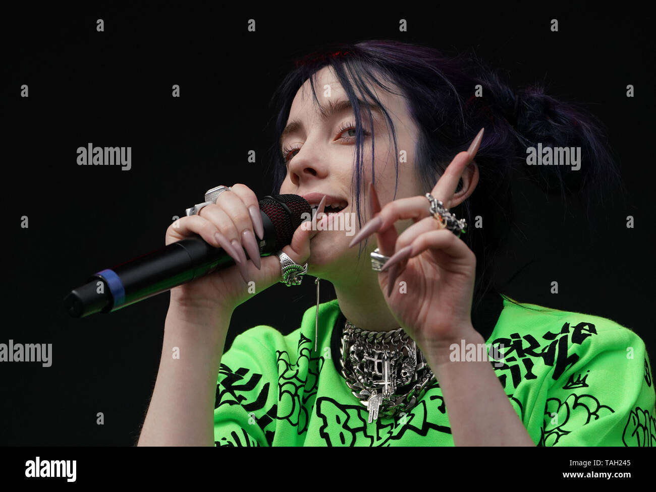 Billie Eilish performs during the first day of BBC Radio 1's Big Weekend at  Stewart Park, Middlesbrough Stock Photo - Alamy