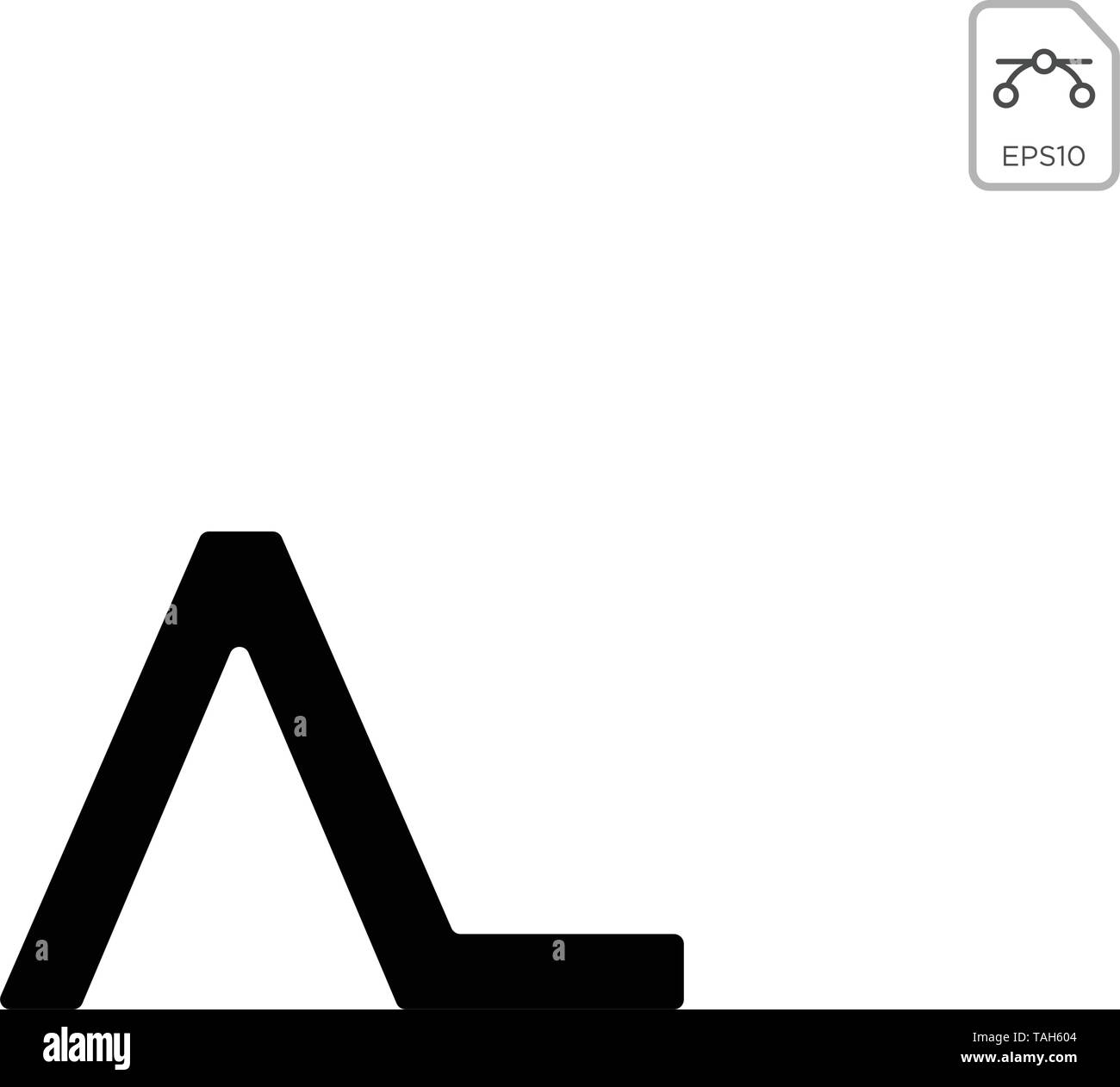 initial al logo or symbol business company vector icon isolated Stock ...