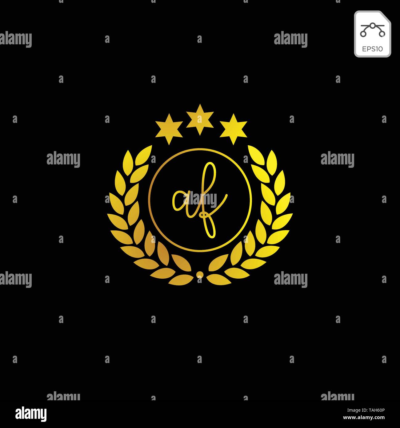 luxury AG initial logo or symbol business company vector icon isolated Stock Vector