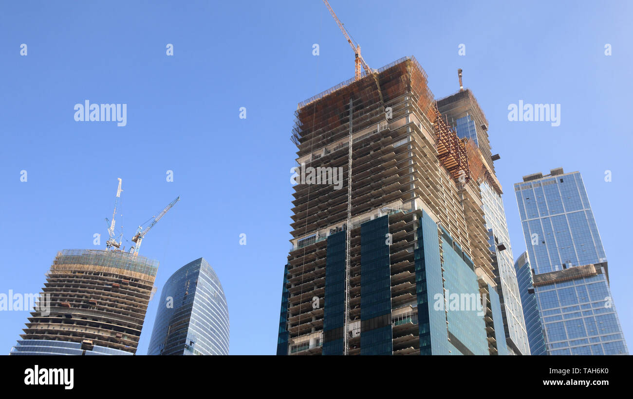 skyscraper develop on sky background at day Stock Photo - Alamy