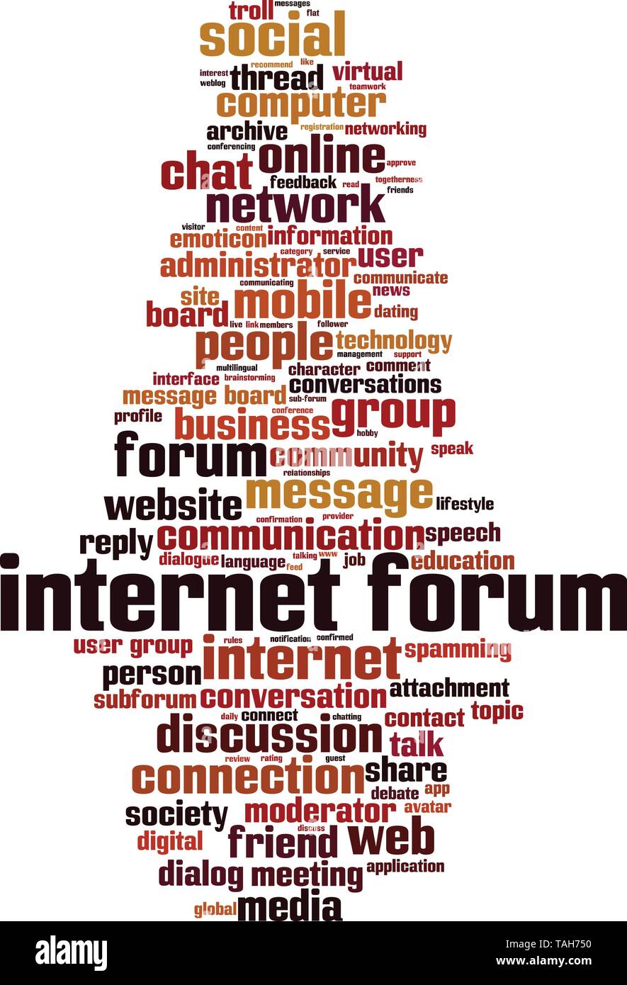 forum word cloud concept. Collage made of words about