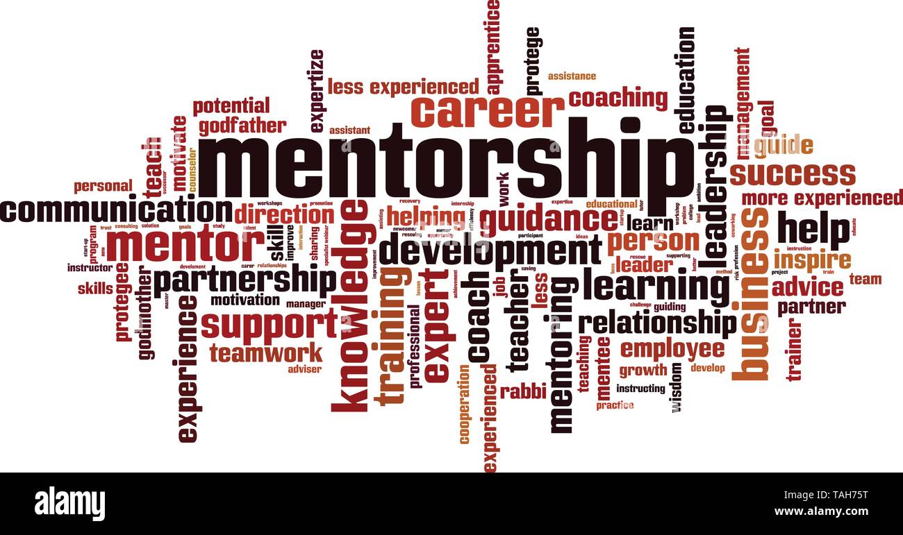 Mentorship word cloud concept. Collage made of words about mentorship. Vector illustration Stock Vector