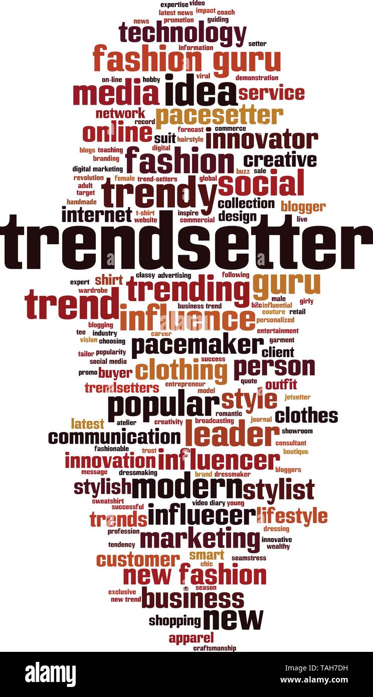 Trendsetter word cloud concept. Collage made of words about trendsetter