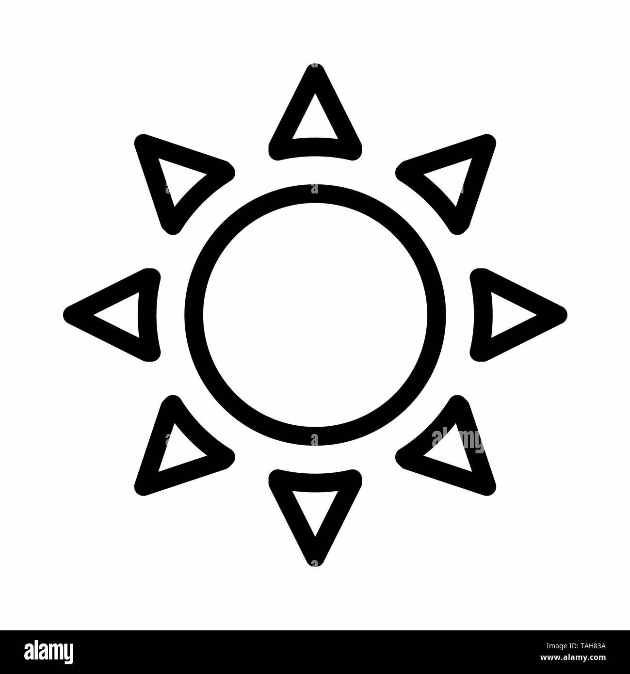 Sun icon vector hi-res stock photography and images - Alamy