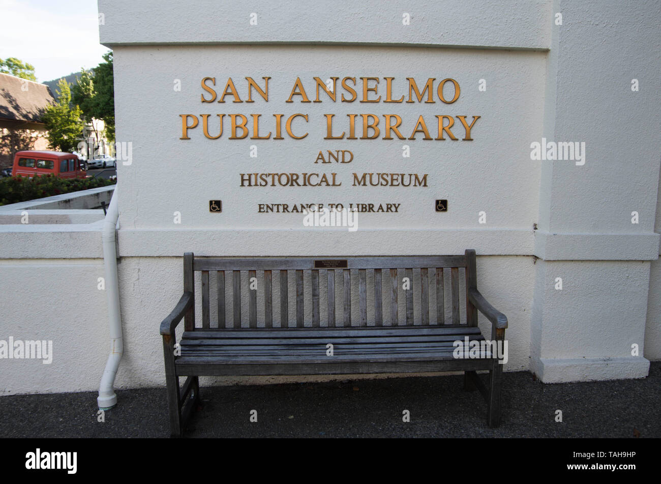 Downtown San Anselmo, CA, is home to many interesting sights Stock