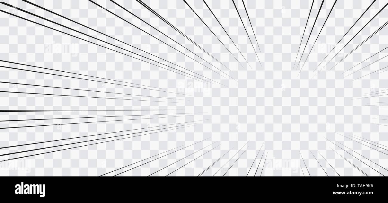 Comic Book Action Lines Speed Lines Manga Frame Cartoon Background Black And White Vector Retro Illustration Stock Vector Image Art Alamy