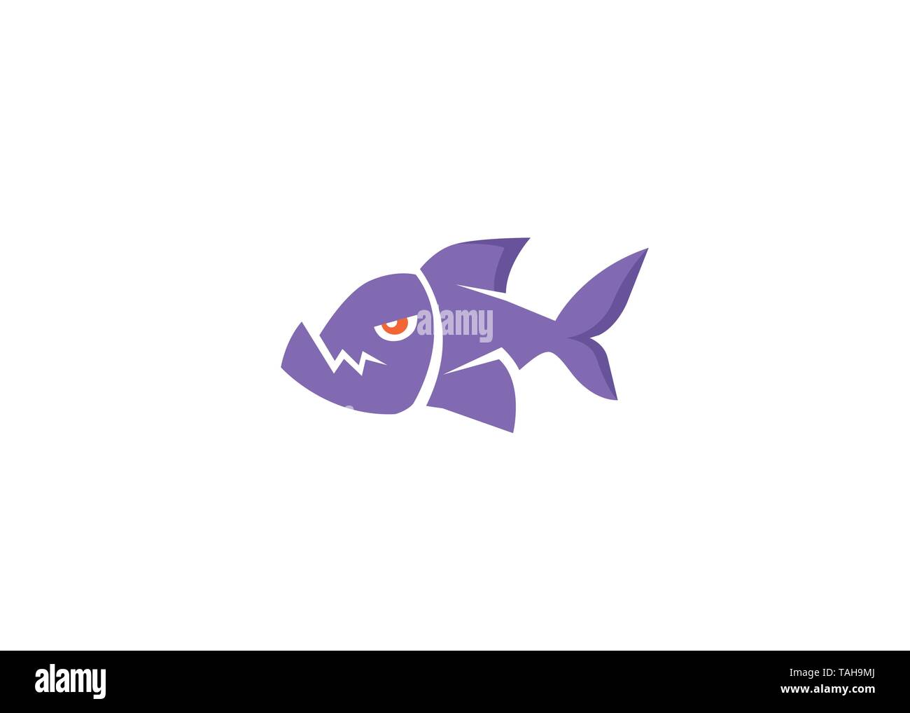 Creative Piranha Logo Stock Vector