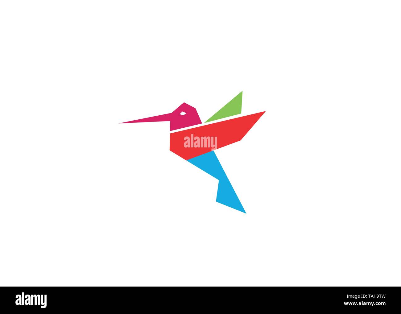 Creative Colorful Hummingbird Logo Stock Vector