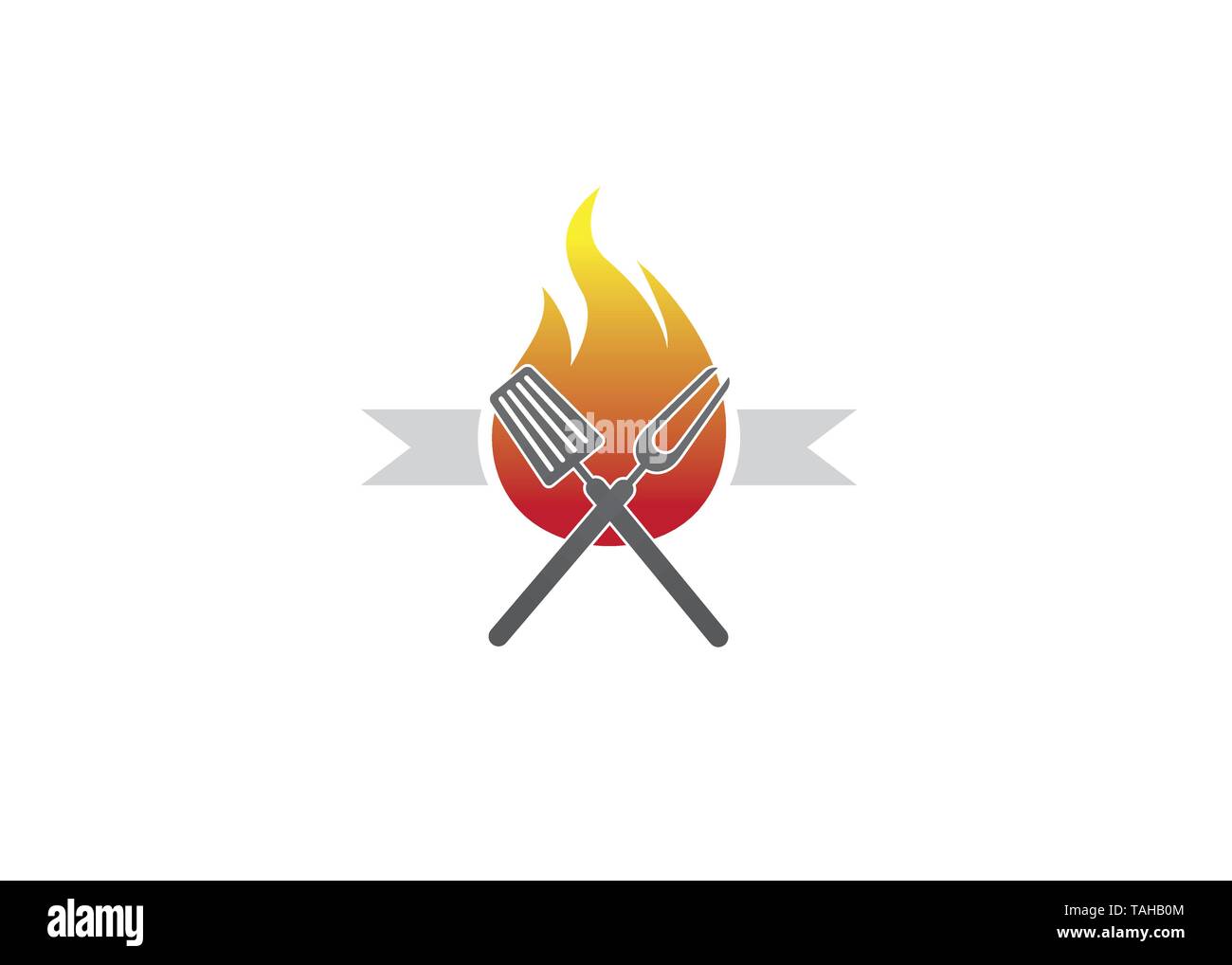 Creative Barbecure Logo Vector Design Stock Vector
