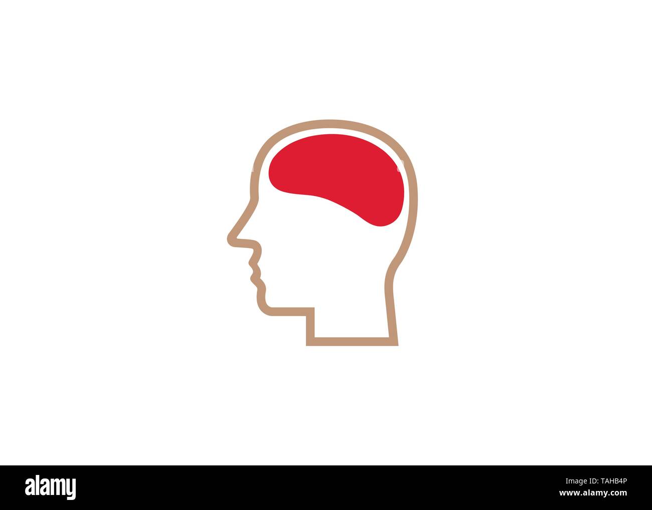 Creative Head Brain Logo Stock Vector