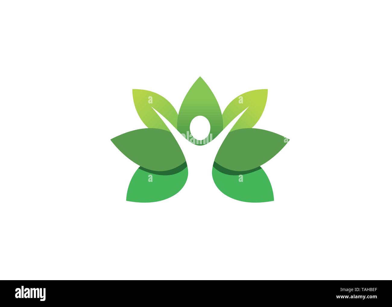 Creative Leaf Body Logo Stock Vector