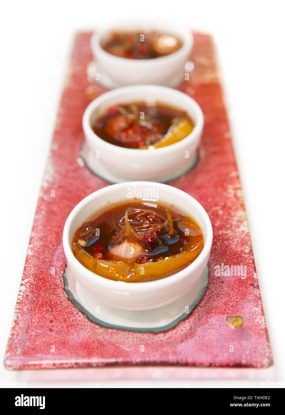 Hot chutnee sauce with tomato and red aromatic pepper Stock Photo
