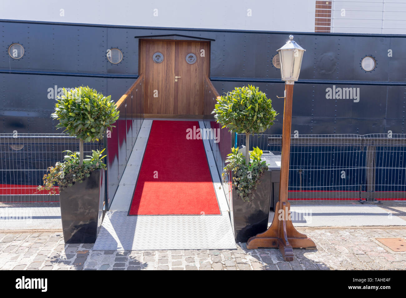 The MV Fingal, a luxury floating hotel permanently berthed in Leith