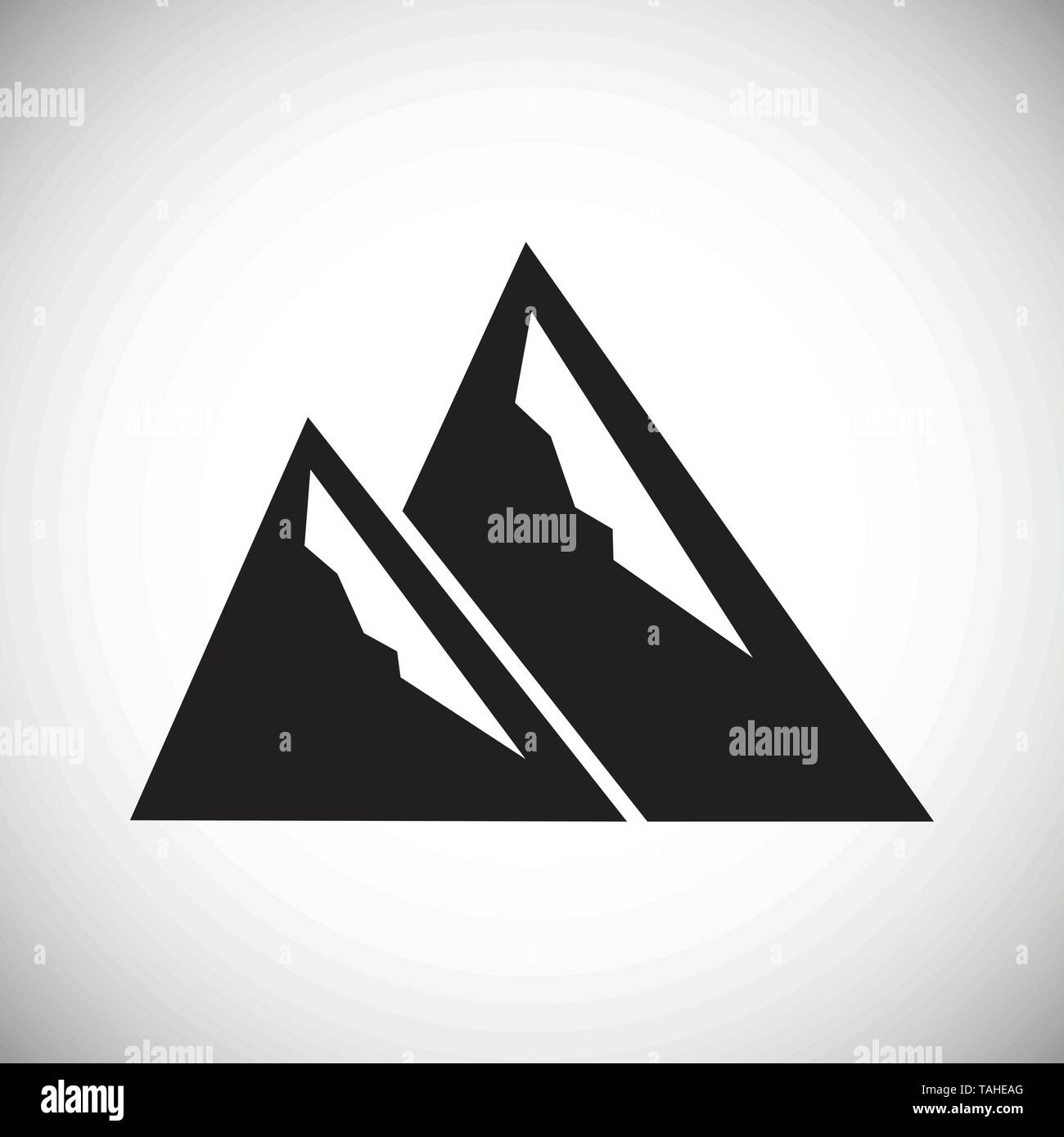 Mountain icon on background for graphic and web design. Simple vector ...