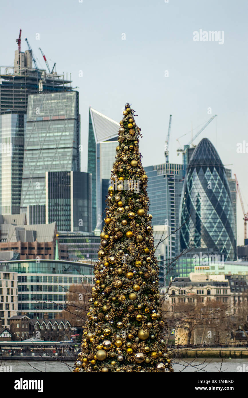 London City in December Stock Photo
