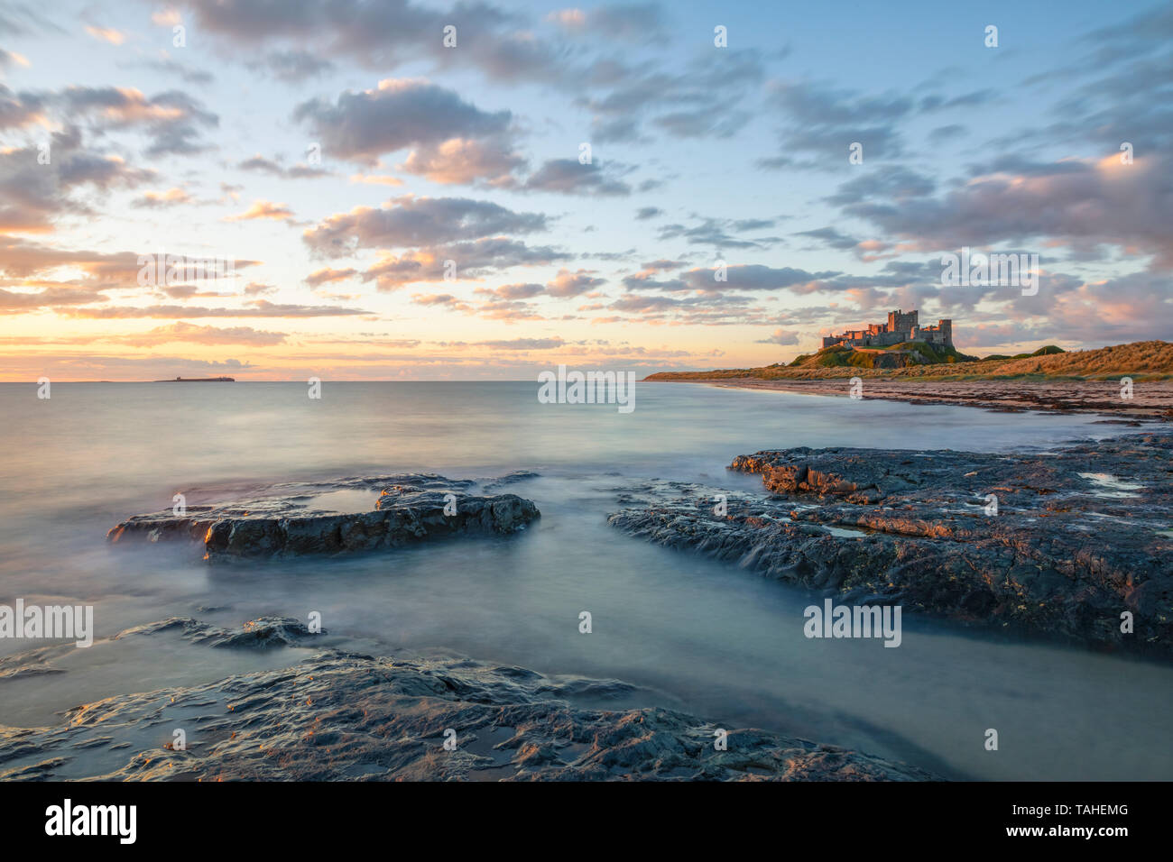 Bamburgh Castle, Northumberland, England, UK, Europe Stock Photo
