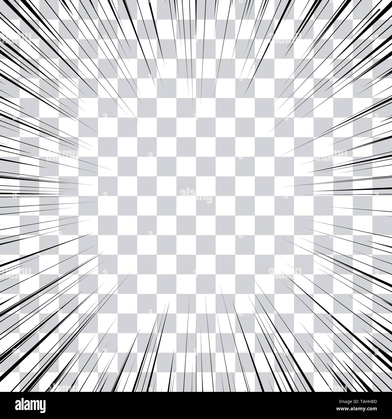 Set of comic style action effects speed lines Vector Image