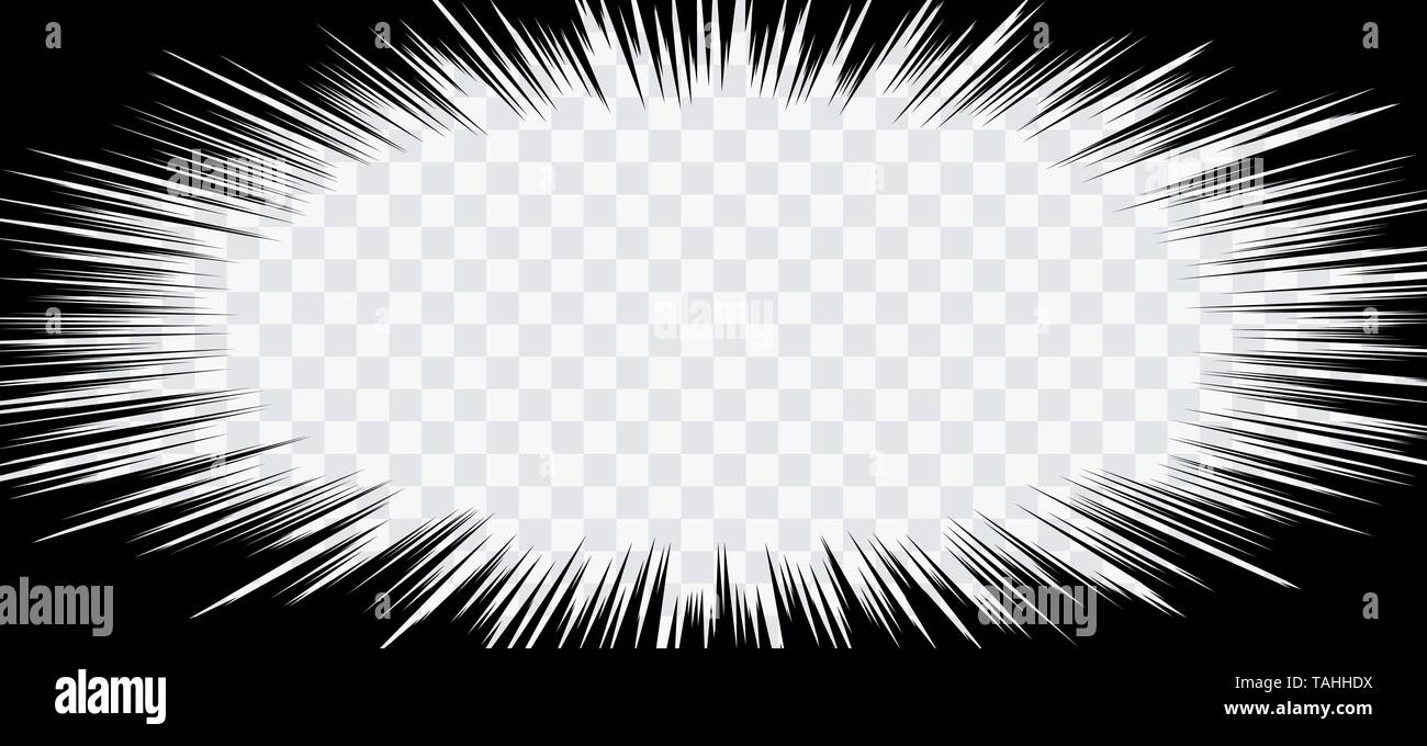 Set of comic style action effects speed lines Vector Image