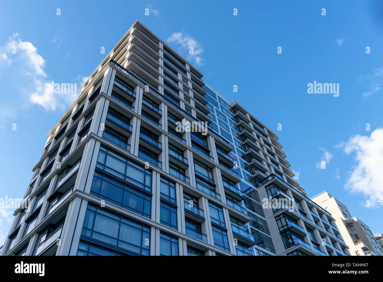 Modern apartment building on Manhattan's Upper Eastside, New York City