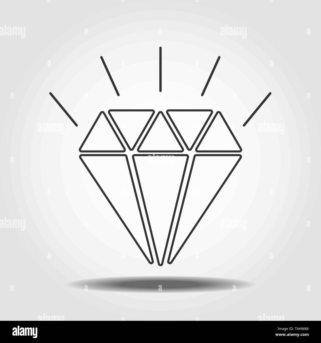 Diamond Icon Vector. Simple flat symbol. Perfect Line pictogram ...