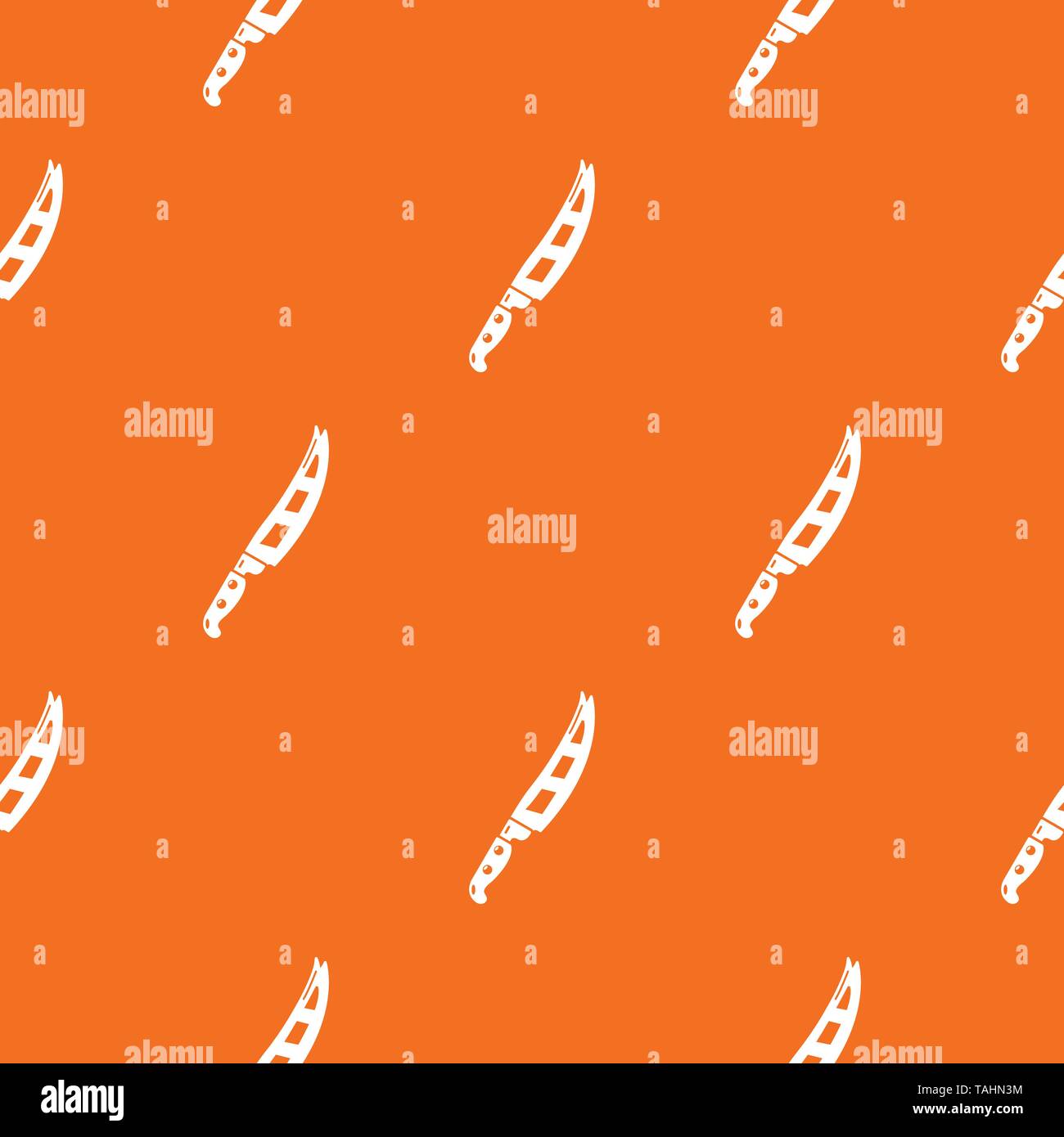 Knife cooking pattern vector orange Stock Vector