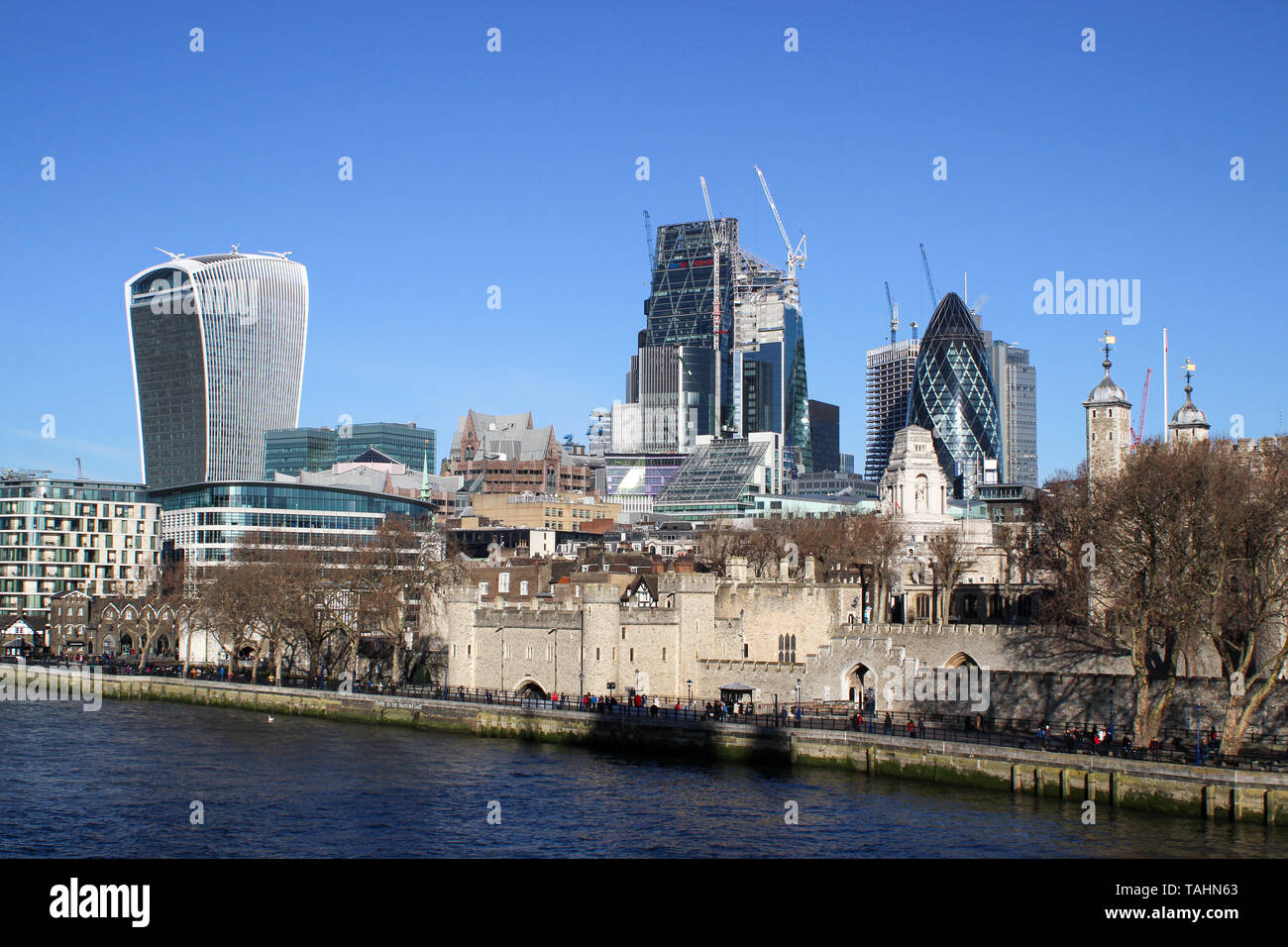 Her Majesty's Royal Palace and Fortress of the Tower of London and the City of London Stock Photo