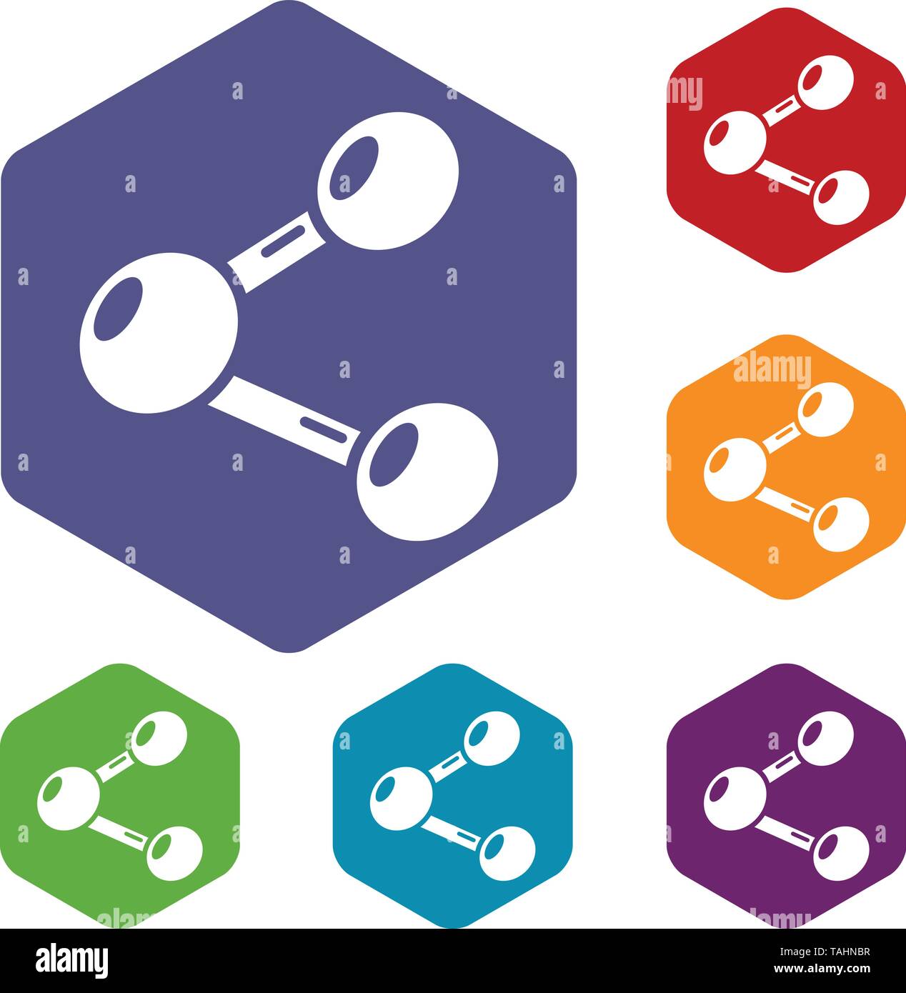 Share icons vector hexahedron Stock Vector