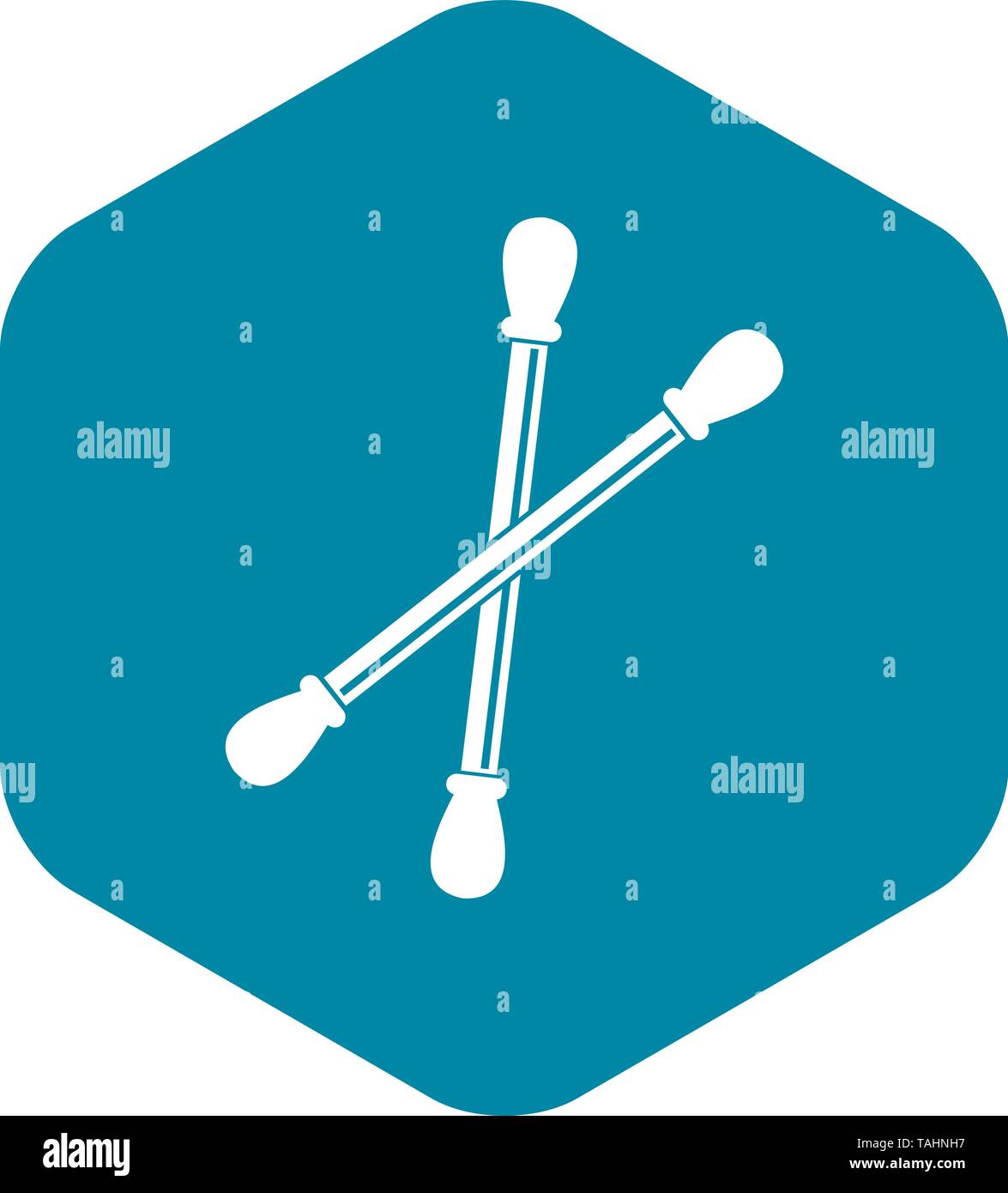 Cotton buds icon, simple style Stock Vector