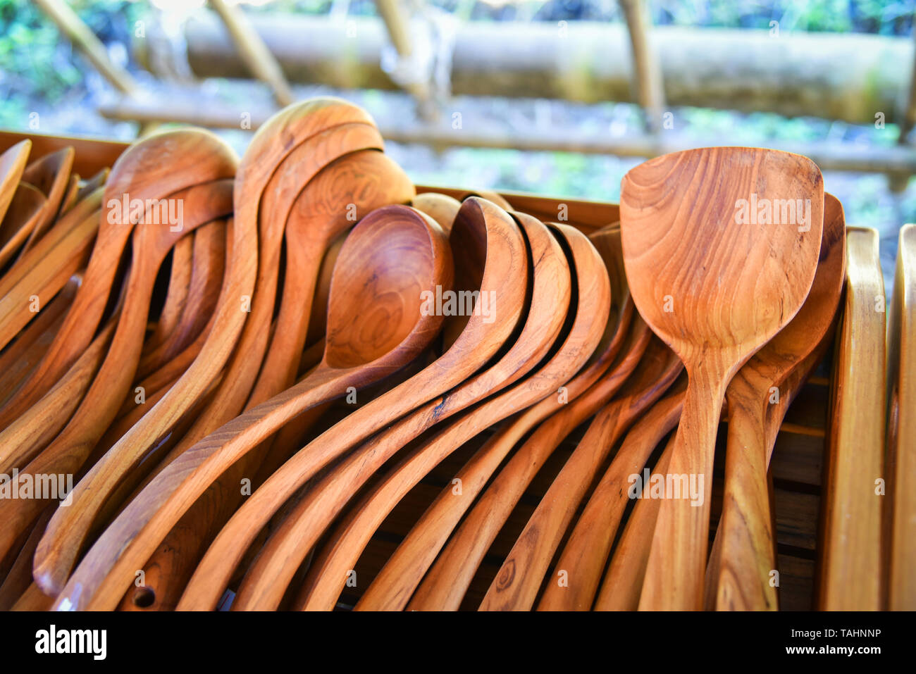 wooden spoon turner and ladle cooking spoon Product from wood nature ...