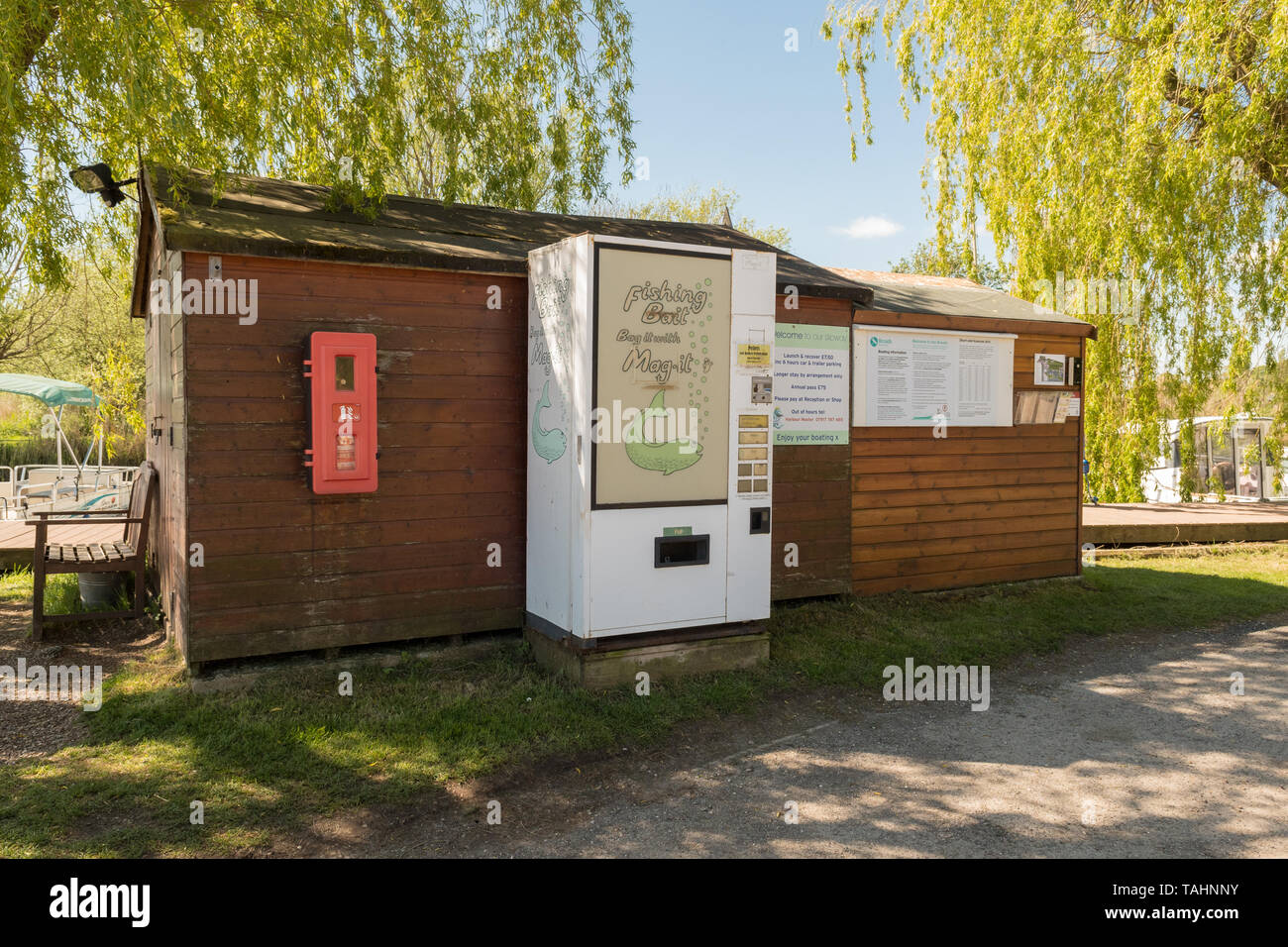 Magit fishing bait vending machine at Waveney River Centre, Nr Beccles