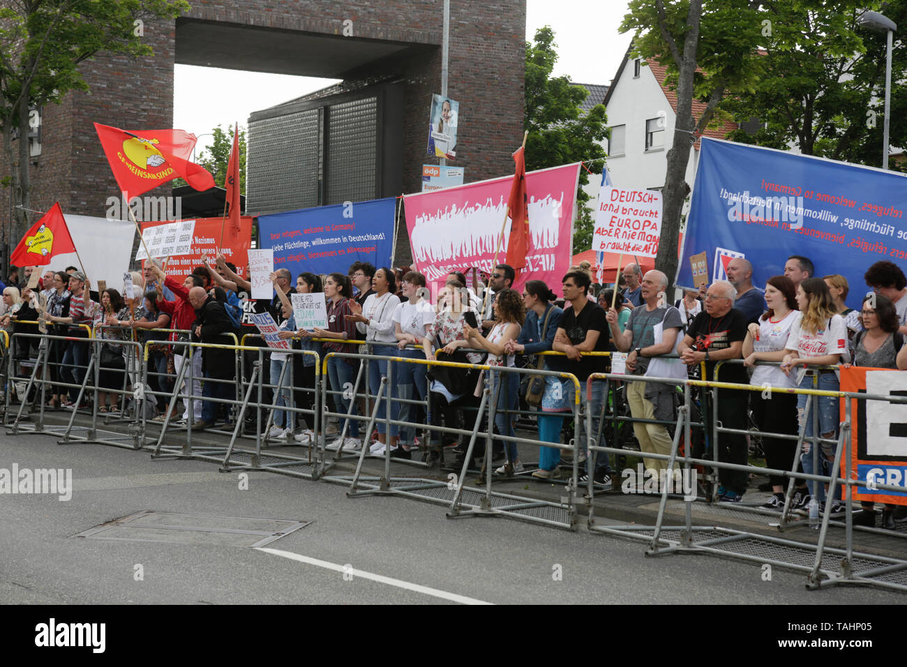 Frankfurt Germany 24th May 2019 The Protesters Stand With