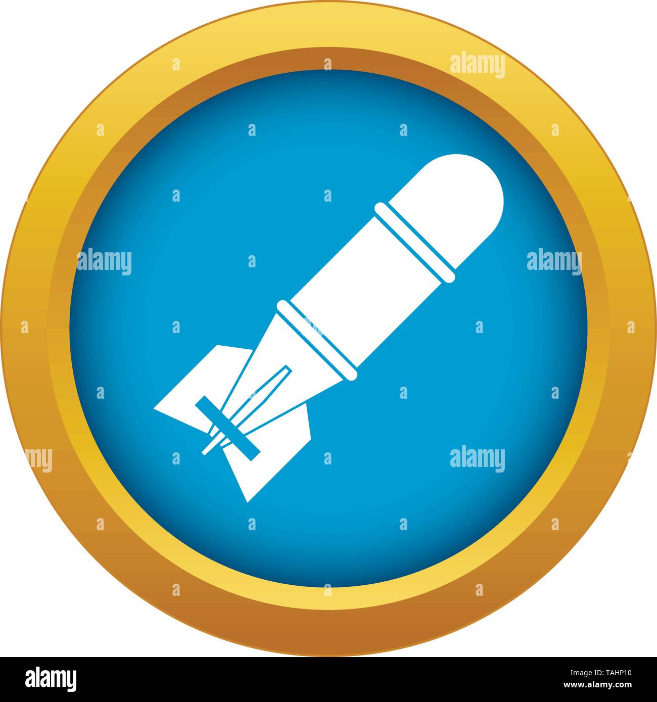 Bomb icon blue vector isolated Stock Vector Image & Art - Alamy