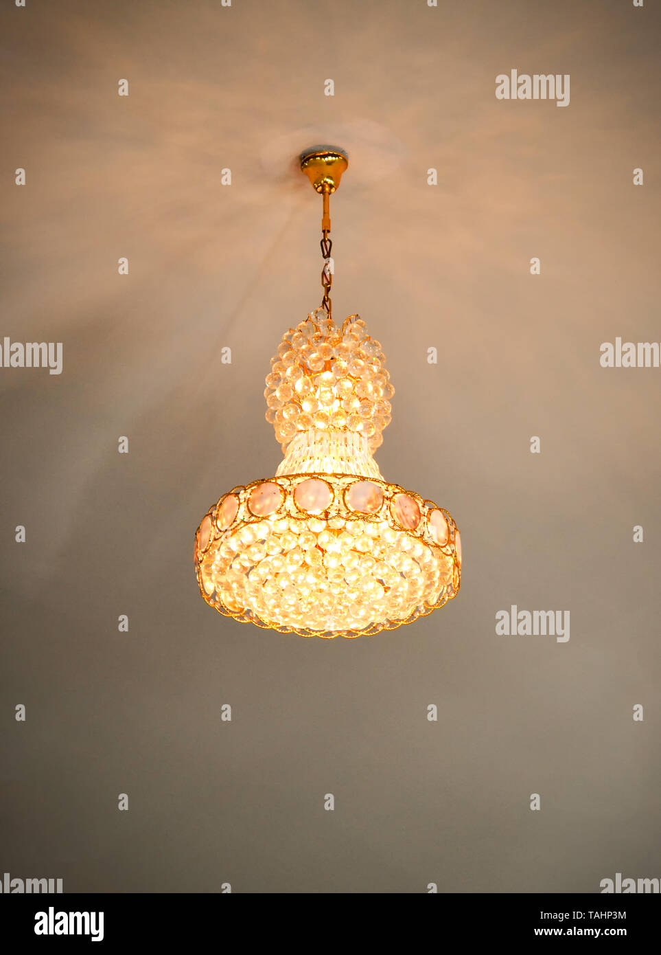 Chandelier Ceiling Lamp Light Bulb Hang On Ceiling With Orange