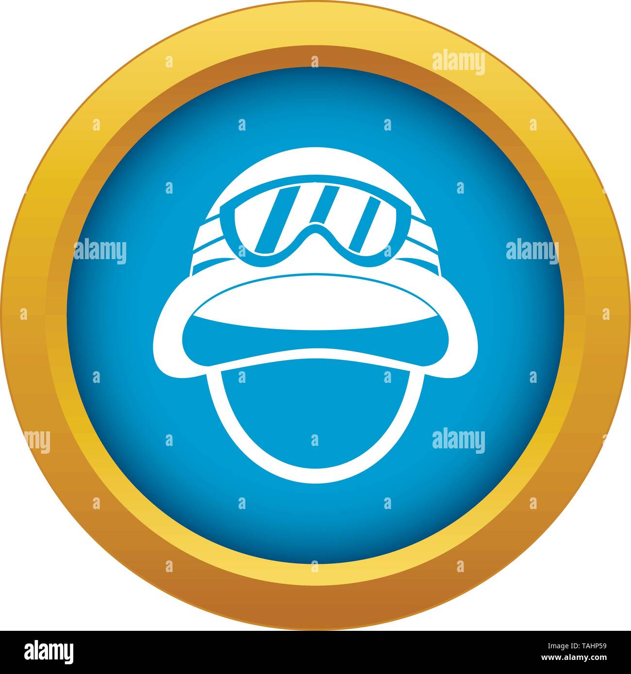 Military metal helmet icon blue vector isolated Stock Vector Image ...