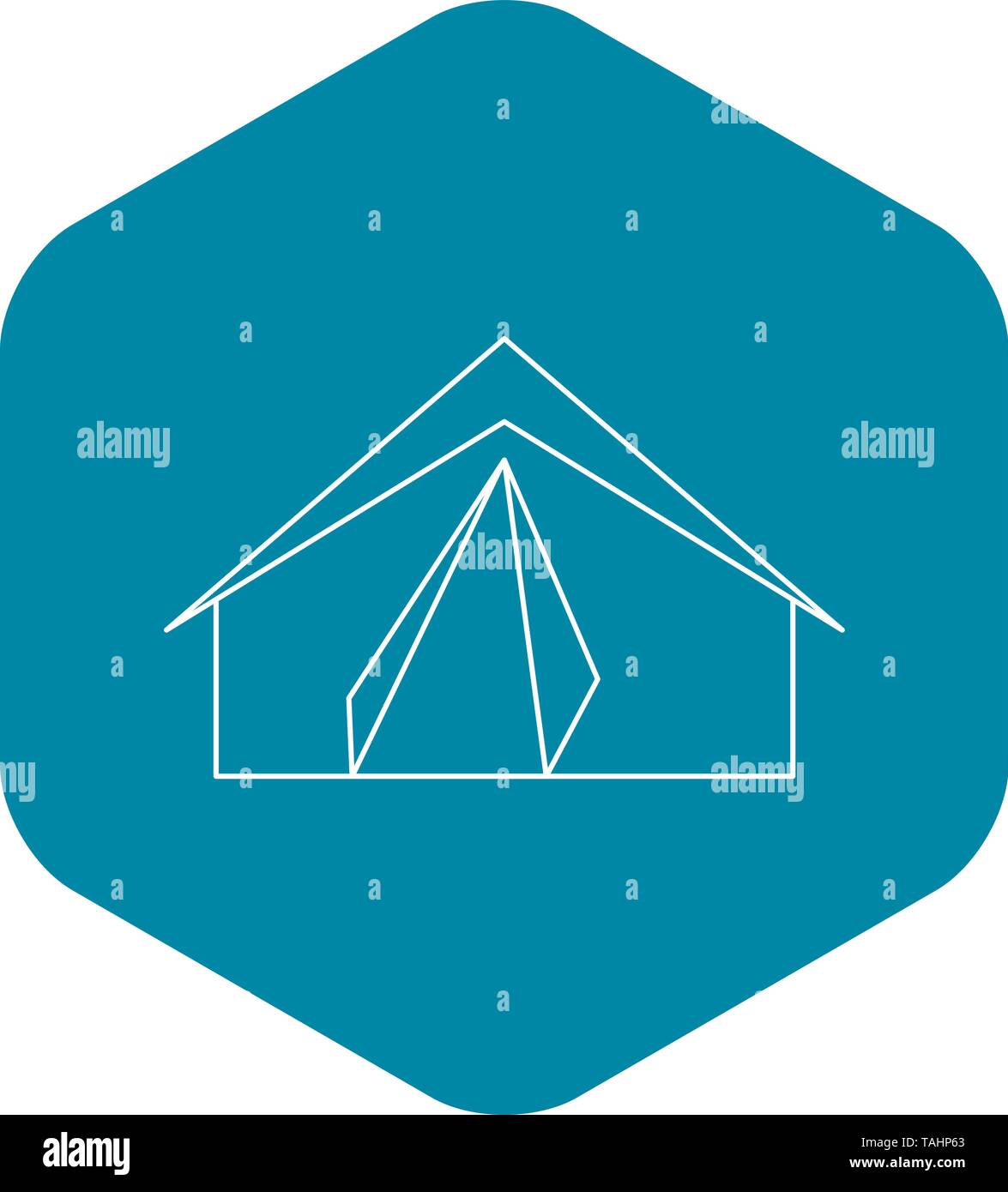 Tourist tent icon, outline style Stock Vector Image & Art - Alamy