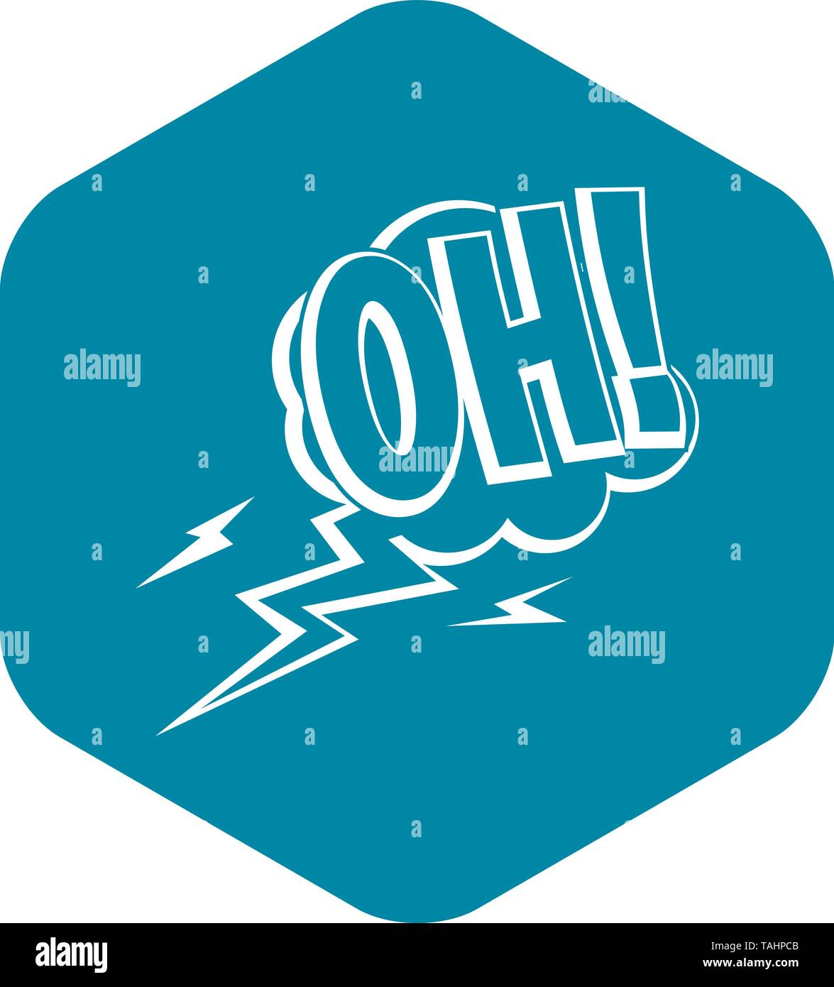 Oh, speech bubble icon, simple style Stock Vector Image & Art - Alamy