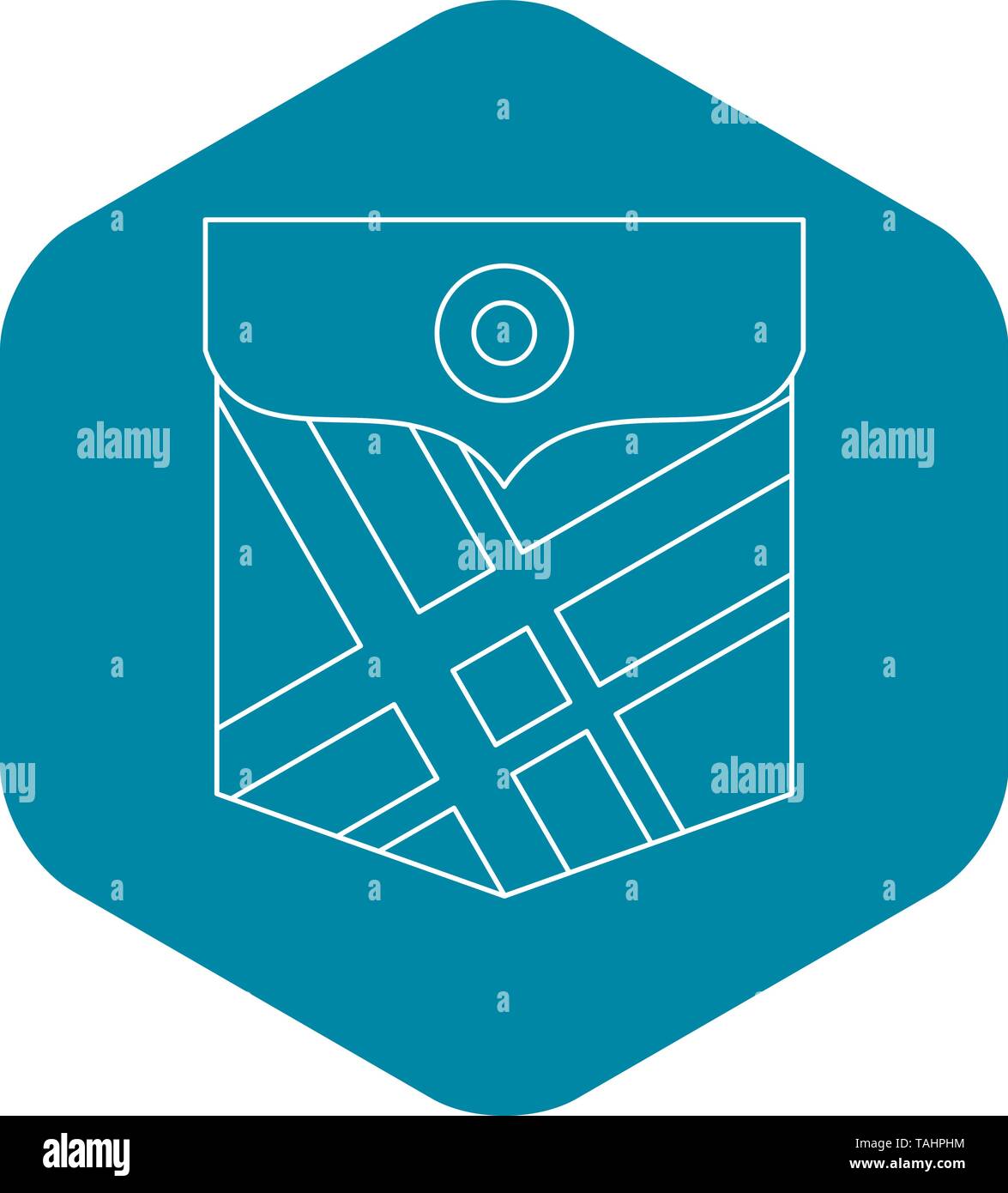 Fashion pocket for shirt icon, outline style Stock Vector Image & Art ...