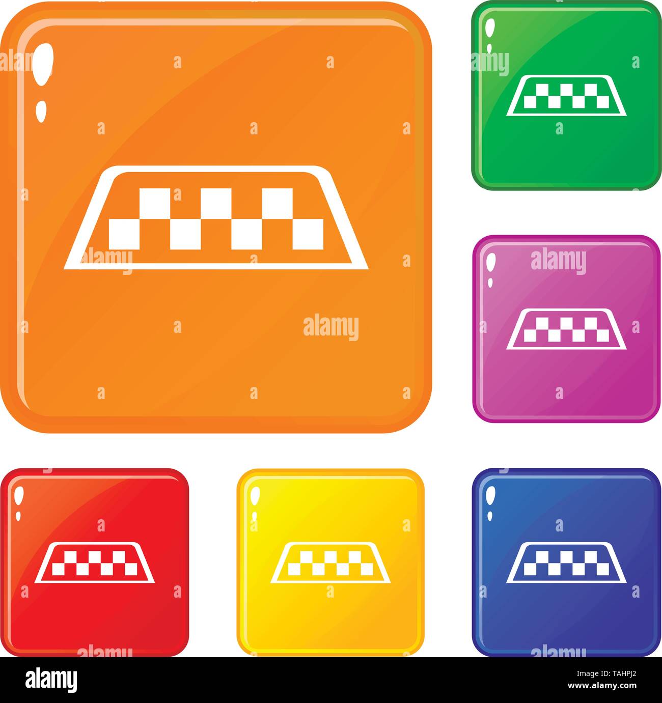 Black white checker taxi Stock Vector Images - Alamy