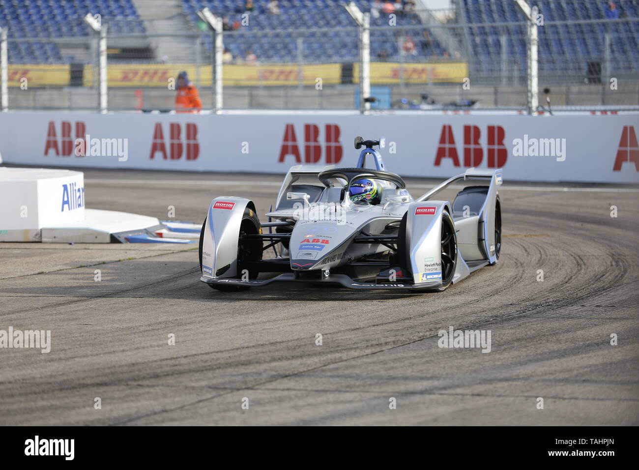 Berlin, Germany. 24th May, 2019. The Formula E carries in Berlin the only race of the championship in Germany. Like last year, this will again take place on the grounds of Tempelhof Airport in Berlin. Credit: Simone Kuhlmey/Pacific Press/Alamy Live News Stock Photo