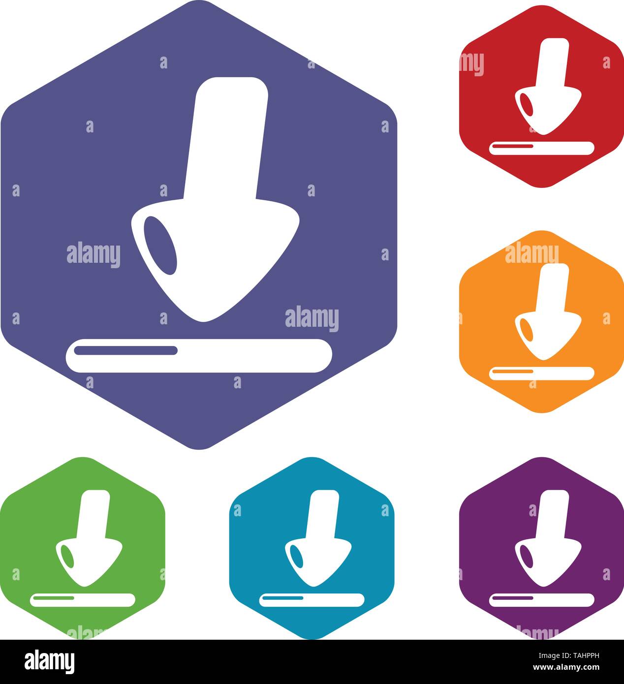 Download icons vector hexahedron Stock Vector