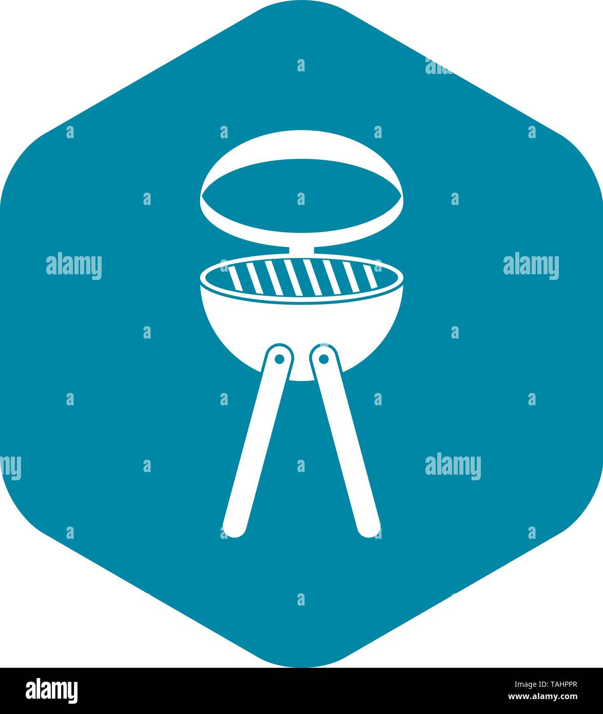 Barbecue grill icon, simple style Stock Vector
