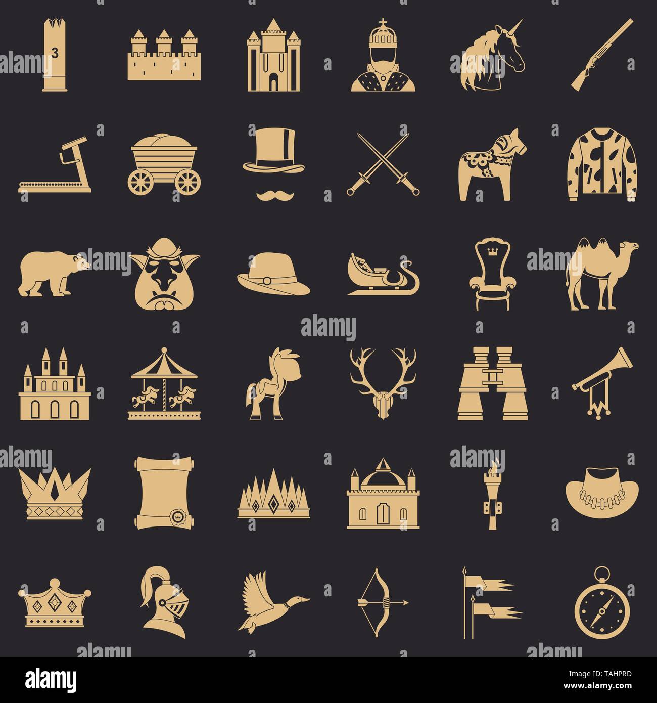 Pony icons set, simple style Stock Vector Image & Art - Alamy