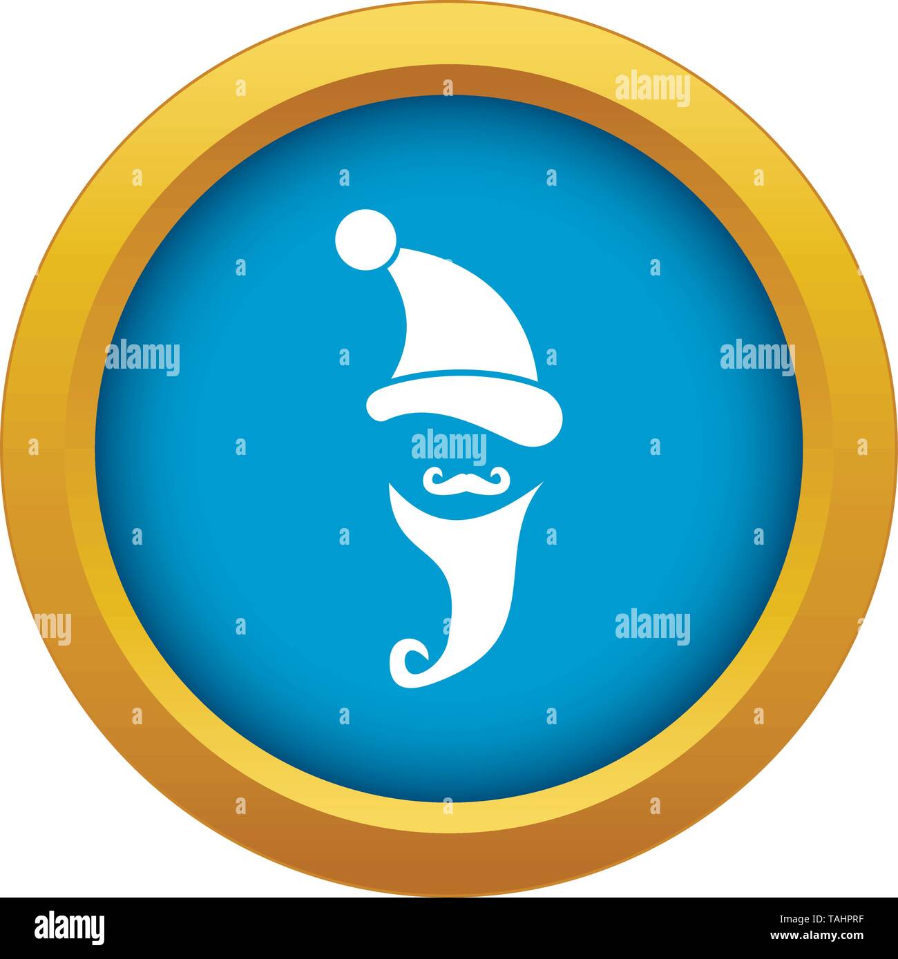 Santa hat, mustache and beard, simple style Stock Vector Image & Art ...