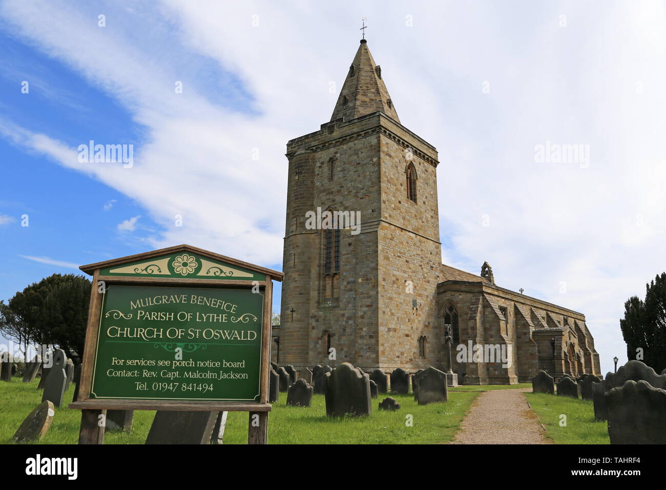St Oswald's church, Lythe, Borough of Scarborough, North Yorkshire, England, Great Britain, United Kingdom, UK, Europe Stock Photo