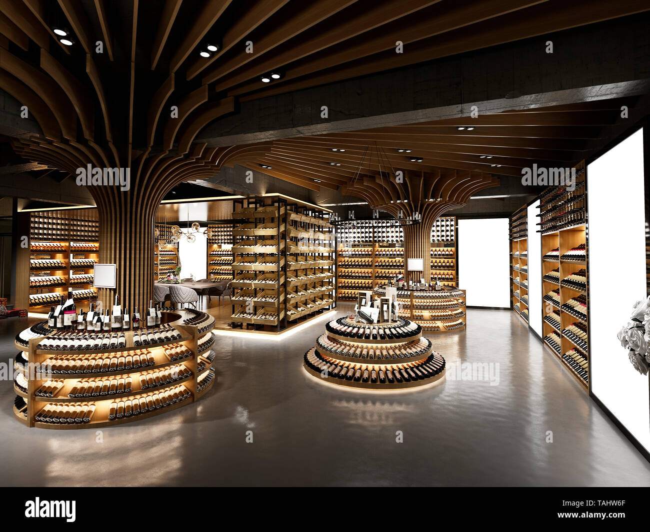 3d render of store interior Stock Photo - Alamy