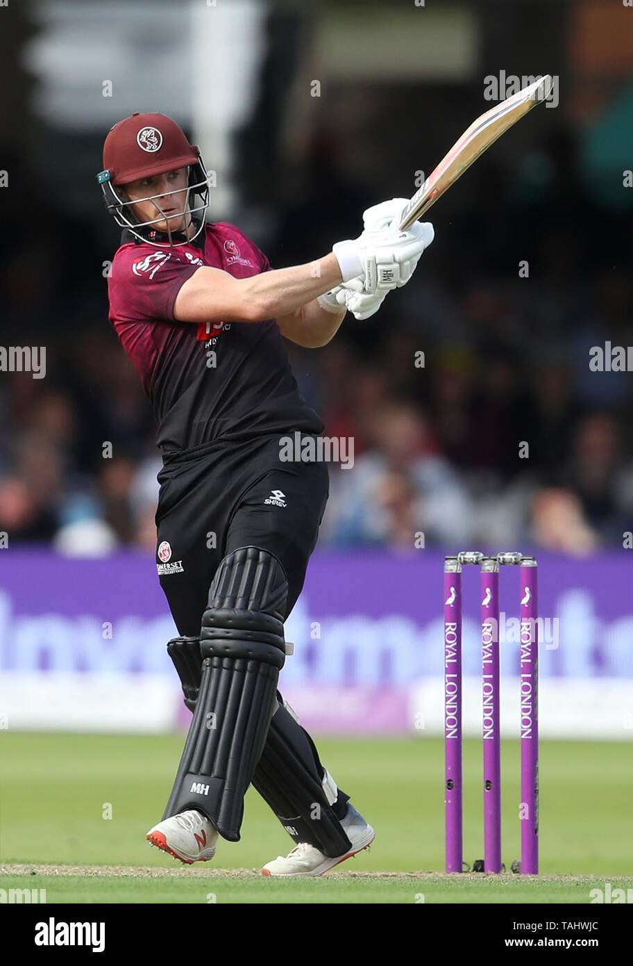 Somerset's Tom Abell bats during the Royal London One-Day Cup final at Lord's, London. Stock Photo