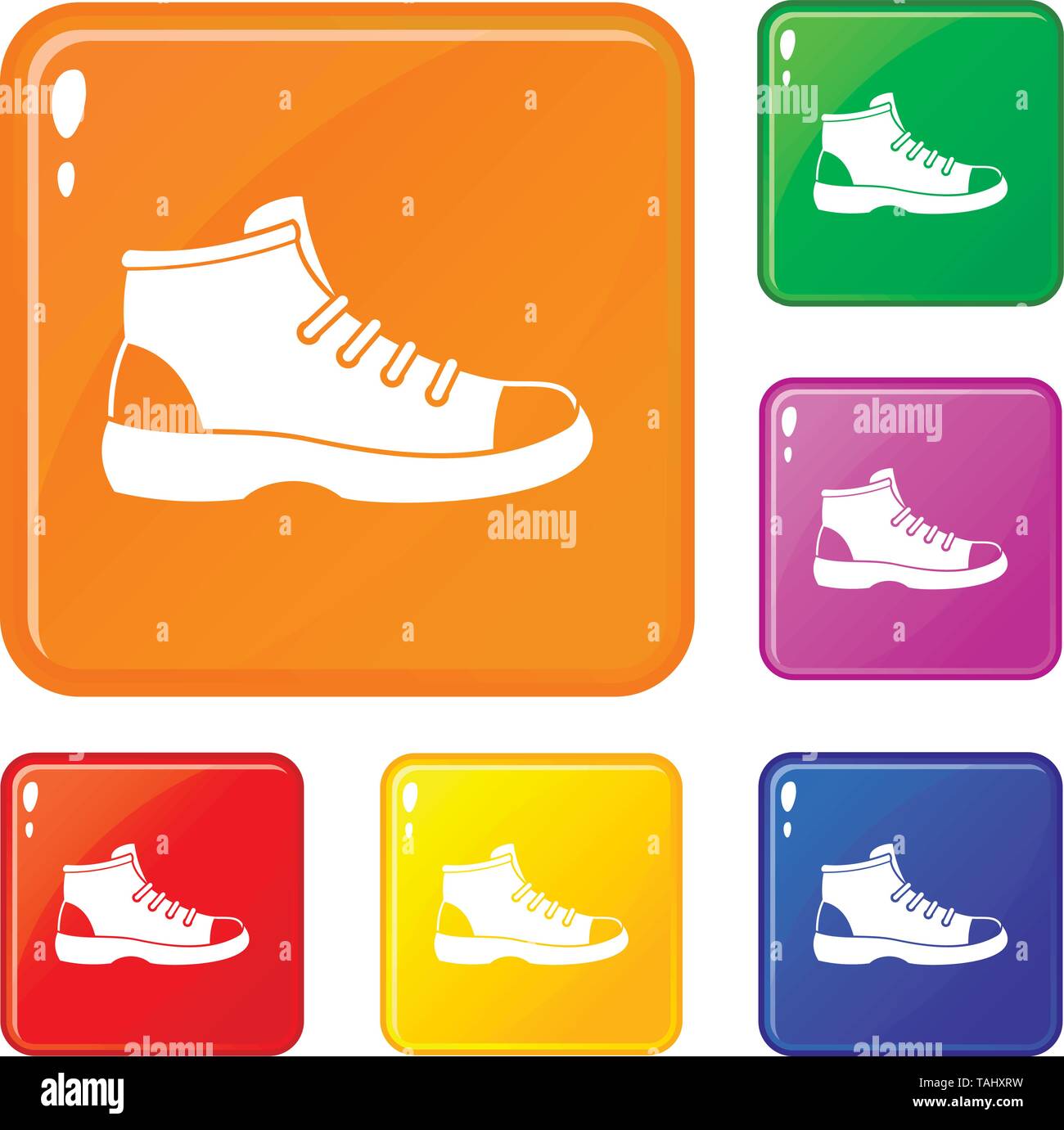 Tourist shoe icons set vector color Stock Vector Image & Art - Alamy